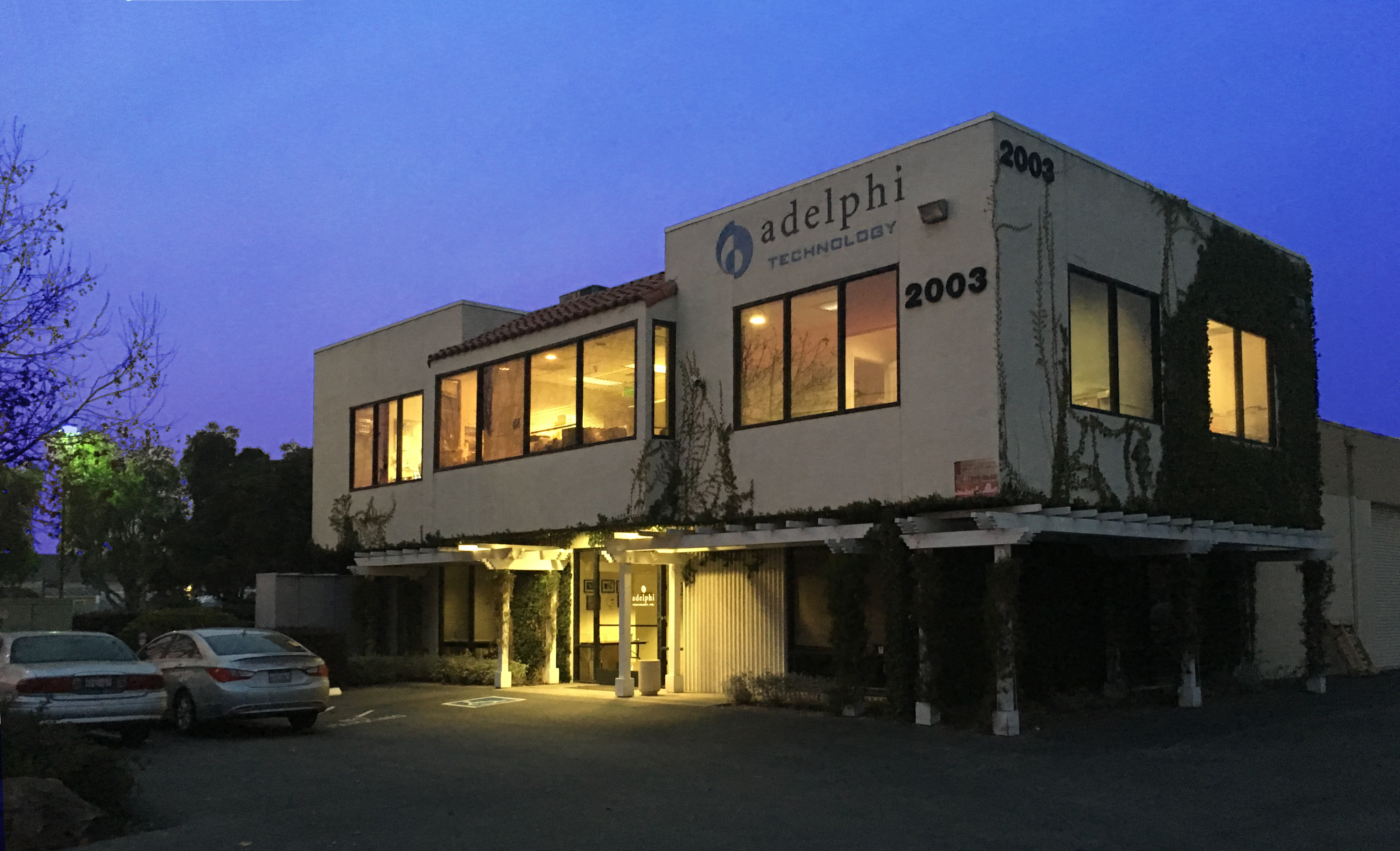 Adelphi Technology at dusk